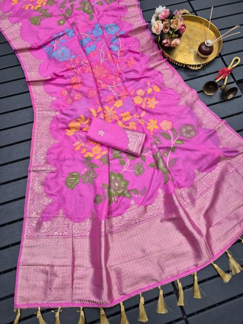 Akshara banarasi silk best saree wholesale market in surat